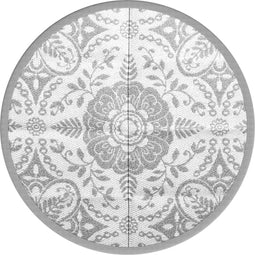 vidaXL - Buitenkleed - ARAKIL - Ø160 - cm - polypropeen - lichtgrijs