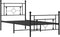 vidaXL - Bedframe - met - hoofd- - en - voeteneinde - metaal - zwart - 100x190 - cm
