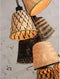 GOOD&MOJO Hanglamp Kalimantan - Bamboe/Zwart - 45x45x62cm - 7L - Scandinavisch,Bohemian - Hanglampen Eetkamer, Slaapkamer, Woonkamer