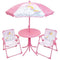 Tuinmeubelen - FUN HOUSE - Tuinmeubelen Eenhoorn: Tafel H.46 x 46 cm, 2 klapstoelen, parasol H.12...