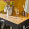 SoBuy FKW113-SCH - Keukenkast - Zwarte Multifunctionele Buffetkast met Wielen - 82 x 46 x 88 cm