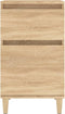 vidaXL - Nachtkastjes - 2 - st - 40x35x70 - cm - bewerkt - hout - sonoma - eikenkleurig