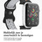 imoshion Sport⁺ bandje - Geschikt voor Apple Watch 1, 2, 3, 4, 5, 6, 7, 8, 9, 10 (42 mm), SE - 38/40/41 mm - Black Rainbow - S/M