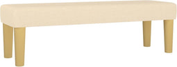 vidaXL - Bankje - 100x30x30 - cm - stof - crèmekleurig