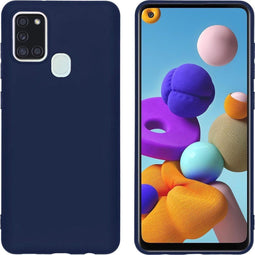 iMoshion Hoesje Geschikt voor Samsung Galaxy A21s Hoesje Siliconen - iMoshion Color Backcover - Donkerblauw