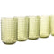 Glazenset Home ESPRIT Groen Kristal Met reliëf 420 ml (6 Stuks)