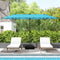 Coast - Coast 400 x 200 cm - Dubbele Tuinparasol met LED op Zonne-Energie - Turquoise