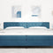 vidaXL - Hoofdbord - met - Kristal - Knoppen, - Geplooid, - Donkerblauw, - 200 - cm, - Fluweel