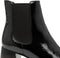 TAMARIS Essentials - Enkellaarzen - Blokhak 5,5 cm - BLACK PATENT