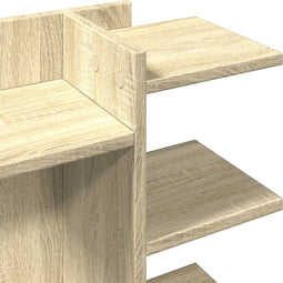 Bureau organiser 42x21,5x42 cm bewerkt hout sonoma eikenkleurig