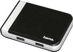 Hama 00054546 - USB-hub met kaartlezer - Supersnelle gegevensoverdracht tot 5 Gbps - Zilver