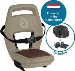 Qibbel Junior 6+ - Fietsstoeltje Achter Bagagedrager - Quick Connect - Cappuccino