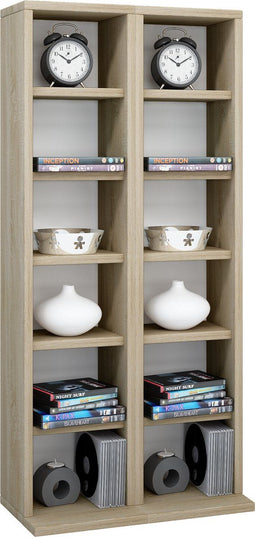 VCM Houten CD DVD-standaard Plankkast Opbergstandaard Milano Houten CD DVD-standaard Plankkast Opbergstandaard Milano