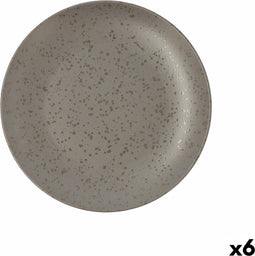 Platt tallrik Ariane Oxide Keramisch Grijs (Ø 27 cm) (6 Stuks)