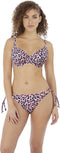 Freya CALA FIESTA UW Plunge Bikini Top - Dierenprint - Roze/Zwart/Blauw - Maat 70D