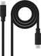 Cable USB C NANOCABLE 10.01.4101-L150 1,5 m Black