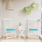 vidaXL - Tuinstoelkussens - 2 - st - 40x40x4 - cm - stof - turquoise
