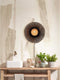 GOOD&MOJO Wandlamp Kalimantan - Bamboe/Zwart - Ø44cm - Binnen Modern