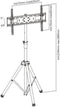 TV statief - tv standaard - tv voet - industrieel design - in hoogte verstelbaar tot 188 cm