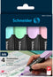 Schneider tekstmarker - Job pastel - assorti 4 stuks - beitelpunt - markeerstift - S-115098