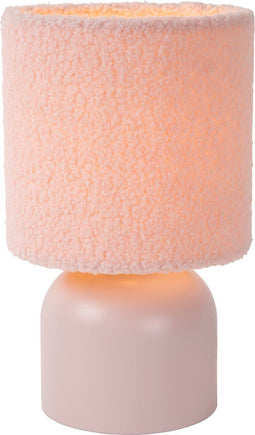 Lucide WOOLLY - Tafellamp - Ø 16 cm - 1xE14 - Roze