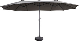 LIFA GARDEN - Dubbele Parasol - Waterdicht met Hoes - Antraciet 450 x 270 cm