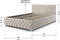 Juskys Nizza - Gestoffeerd Bed - LED Verlichting Bedlade - 140 x 200 cm - Beige
