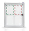 Magnetoplan Outer Showcase CC - 4xdin A4 - 79x65x6.5cm (HXBXT) - Metalen achterwand Wit - Zilver