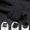 Podec Samsung Galaxy S23 Ultra - Hoesje met Pasjeshouder - Anti-Shock met Screenprotector - Zwart