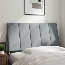 vidaXL - Hoofdbordkussen - 100 - cm - stof - lichtgrijs