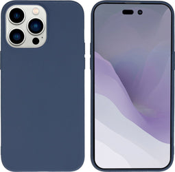 iMoshion Hoesje Geschikt voor iPhone 14 Pro Max Hoesje Siliconen - iMoshion Color Backcover - Donkerblauw