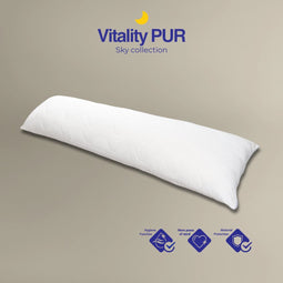 Vitality Pur - Sky - Lichaamskussen - Sanitized - 140x40 cm - Wit