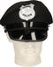Atosa Carnaval verkleed Politie agent hoedje - zwart/zilver - voor volwassenen - Politie thema
