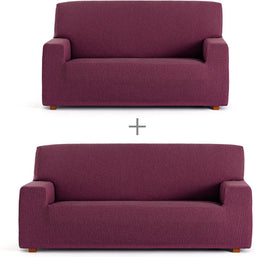 Sofa hoes set Eysa TROYA Bordeaux 70 x 110 x 210 cm 2 Onderdelen