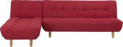 ALSTEN - Hoekslaapbank - Rood - Rechterzijde - 257 cm - Polyester