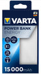 Varta Energy 15000 - Powerbank 15000 mAh - 3 apparaten gelijktijdig opladen - Wit/zwart