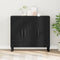 vidaXL - Sideboard - met - 3 - Deuren - Zwart - Eiken - 90x34x80 - cm - Geengineerd - Hout