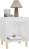 vidaXL - Nachtkastjes - 2 - st - 40x35x50 - cm - hoogglans - wit