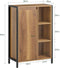 SoBuy BZR65-PF - Smalle Badkamer Opbergkast - Vrijstaand met Uitneembare Wasmand - Bruin - 60x30x90 cm