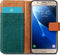 iMoshion Hoesje Geschikt voor Samsung Galaxy J5 (2016) Hoesje Met Pasjeshouder - iMoshion Luxe Canvas Bookcase - Groen