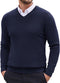 Cappuccino Italia - Heren Trui Mock Pullover - Blauw - Maat XL