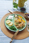 CABANAZ - bord, keramiek, FONDUE PLATE, groen