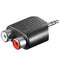 Wentronic 3.5mm audio adaptor - 3.5mm analoog naar RCA - Male/female - Zwart