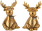 J-Line figuur Eland - polyresin - goud - small - 2 stuks