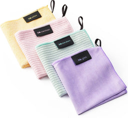 ZO® Microvezeldoeken Set van 4 - Stofdoek - Microvezeldoek - Poleerdoek - Vaatdoek - Met Haakjes