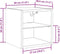 vidaXL - Tv-wandmeubel - met - LED-verlichting - 30x28,5x30cm - artisanaal - eiken