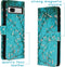 iMoshion Hoesje Geschikt voor Google Pixel 7a Hoesje Met Pasjeshouder - iMoshion Design Softcase Bookcase - Blauw / Blossom