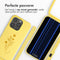 imoshion Hoesje Geschikt voor iPhone 15 Pro Hoesje Met Koord - imoshion Siliconen design hoesje met koord - Geel / Flower Yellow