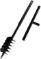 vidaXL - Grondboor - met - handvat - en - schroefkop - (dubbele - schroef) - 80 - mm - (zwart)