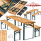 tectake® Biertafelset Ludwig - 3-delig - Inklapbaar met Parasolhouder - 6 Personen - 170 x 46 x 78 cm